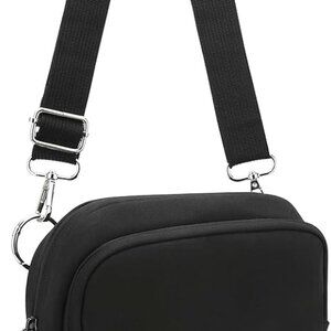 Small Crossbody Bag for Women Men Water-Resistant Nylon Travel Purse